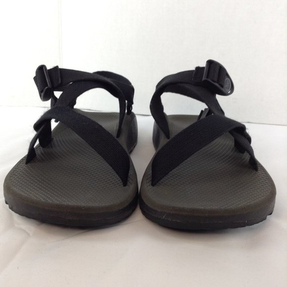 Chaco Black Nylon Adjustable Straps Open Toe EcoTread Sandals - Picture 4 of 11